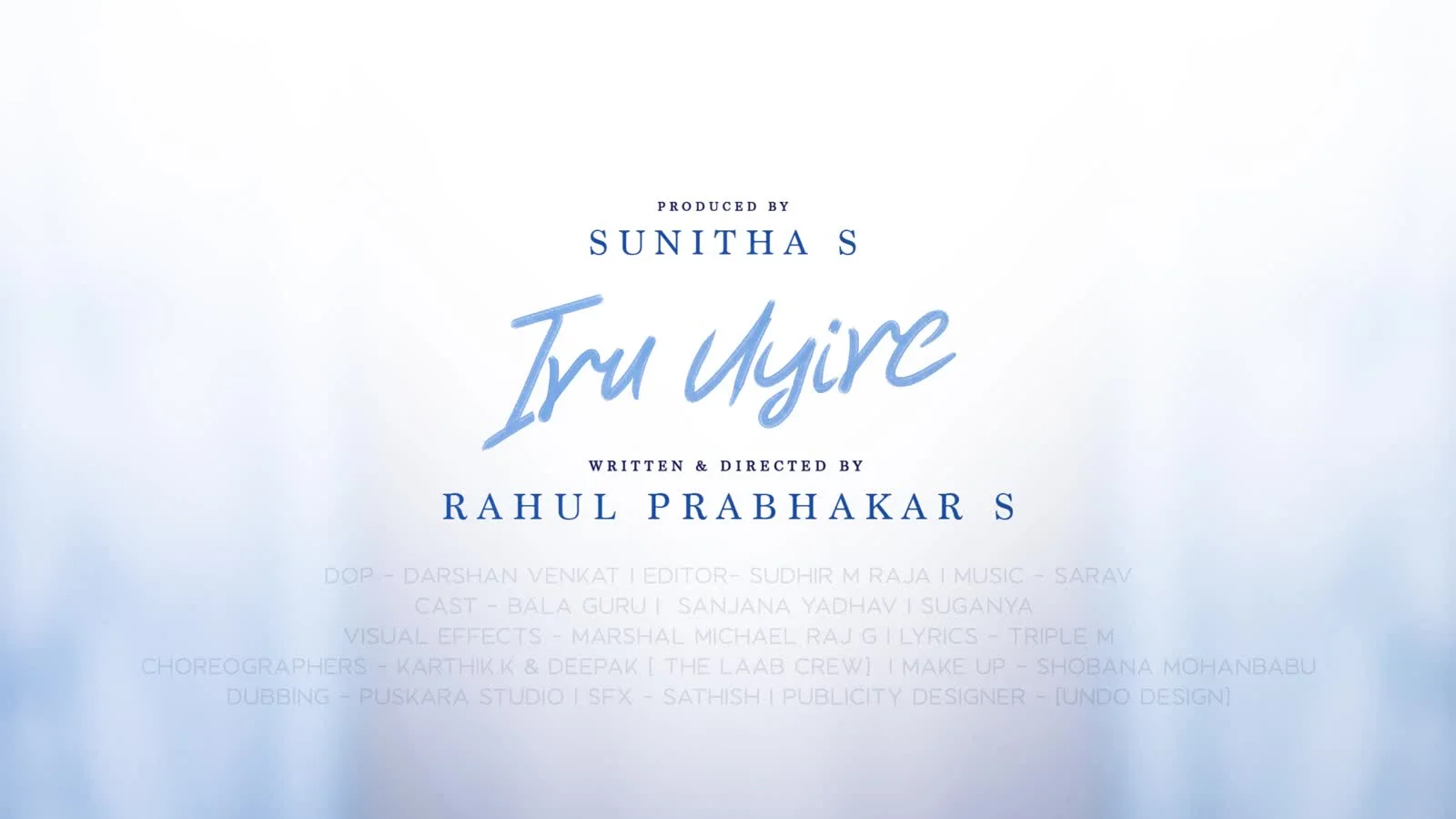 Iru Uiyre — Title animation